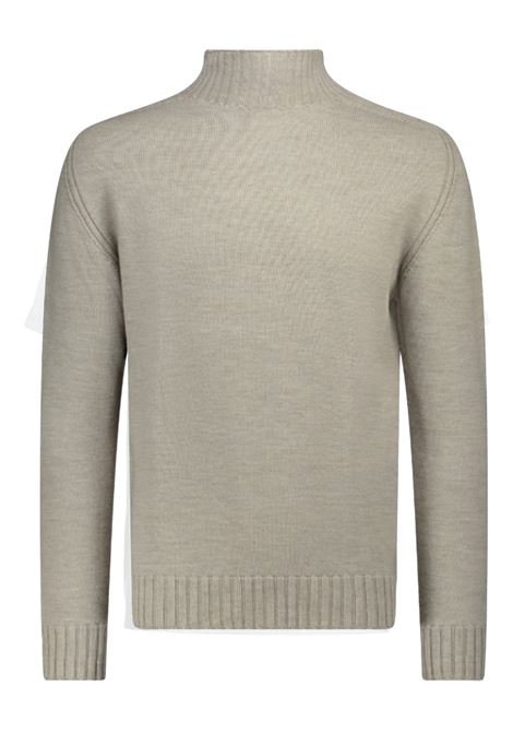 Grey Wool Mock Sweater by Alpha Studio ALPHA STUDIO |  | AU-7041H1006