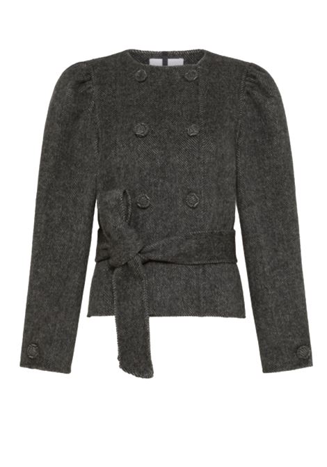 Double-breasted wool-blend short coat ATTIC AND BARN |  | ATCO0060990