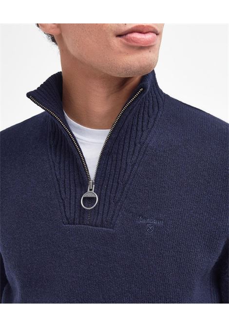 Maglione con mezza zip in lana d'agnello Essential BARBOUR | Maglieria | MKN0339NY71