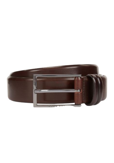 Two-tone belt in vegetable tanned leather BOSS |  | 50239979202