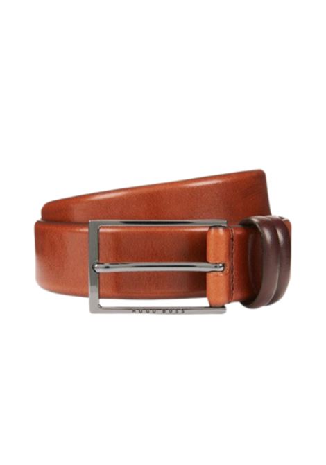 Two-tone belt in vegetable tanned leather BOSS |  | 50239979214