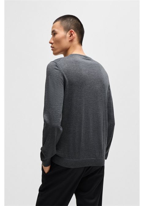 Slim fit crew neck sweater in virgin wool BOSS |  | 50468239030