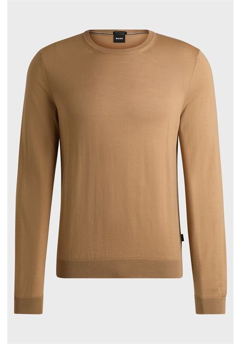 BOSS - Slim fit crew neck sweater in virgin wool BOSS |  | 50468239260