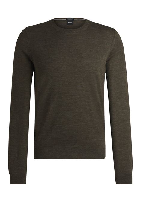 Maglione slim fit a girocollo in lana vergine BOSS | Maglieria | 50468239378