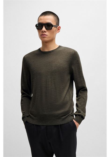 BOSS - Slim fit crew neck sweater in virgin wool BOSS |  | 50468239378