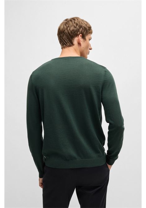 Slim fit crew neck sweater in virgin wool BOSS |  | 50468239385