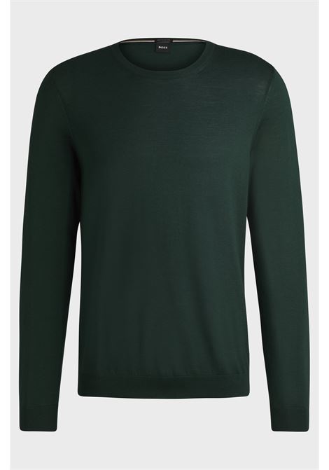 Slim fit crew neck sweater in virgin wool BOSS |  | 50468239385