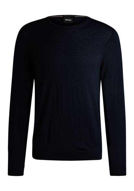 Slim fit crew neck sweater in virgin wool BOSS |  | 50468239404