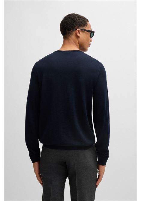 Slim fit crew neck sweater in virgin wool BOSS |  | 50468239404