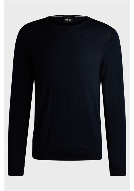 Slim fit crew neck sweater in virgin wool BOSS |  | 50468239404