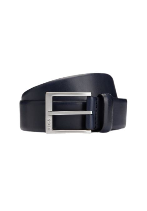 Italian leather belt with silver-colored buckle BOSS |  | 50471170001