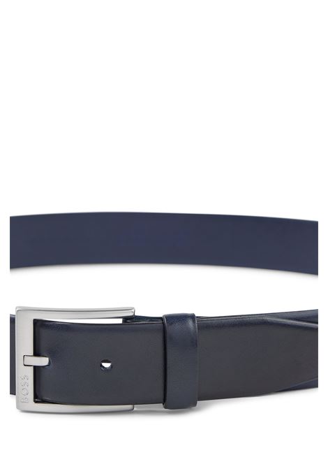 Italian leather belt with silver-coloured buckle BOSS |  | 50471170401