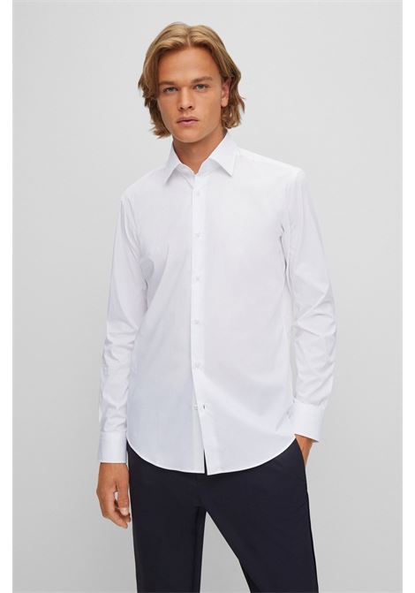 Regular fit shirt in easy-iron stretch cotton poplin BOSS |  | 50473265100