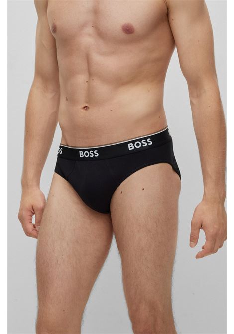 Stretch cotton briefs with elastic waistband with logo in a pack of three BOSS |  | 50475273001