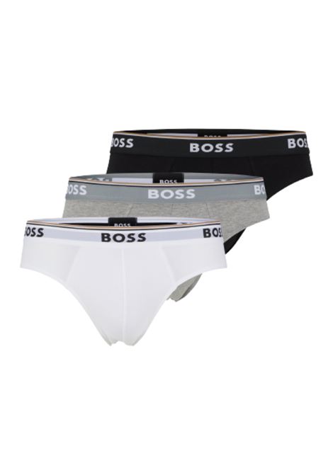 Stretch cotton briefs with elastic waistband with logo in a pack of three BOSS |  | 50475273999