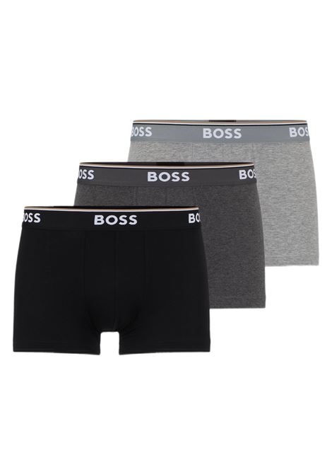 Stretch cotton boxer shorts with elastic waistband with logo in a three pack BOSS |  | 50475274061