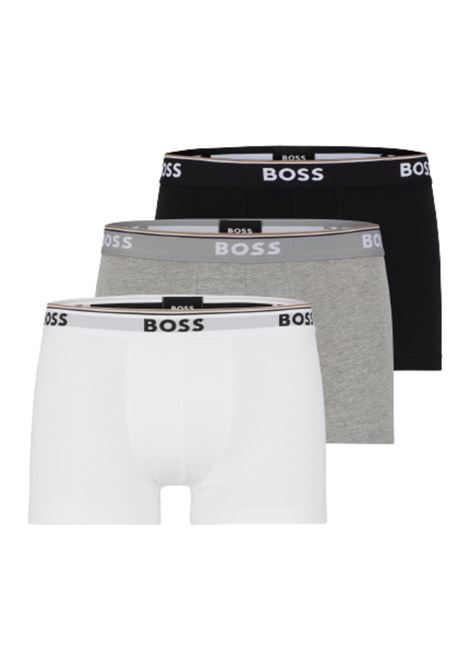 Stretch cotton boxer shorts with logo elastic waistband in a three-pack BOSS |  | 50475274999