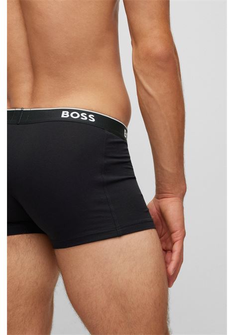 Stretch cotton boxer shorts with logo elastic waistband in a three-pack BOSS |  | 50475274999