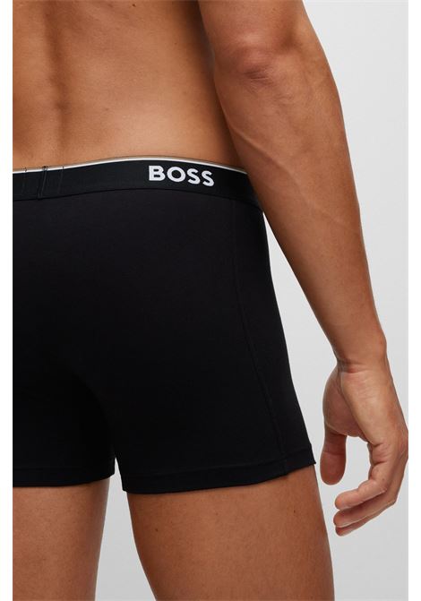 Stretch cotton boxer shorts with logos in pack of three BOSS |  | 50475282001