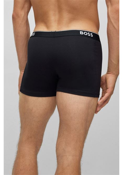 Stretch cotton boxer shorts with logos in pack of three BOSS |  | 50475282001