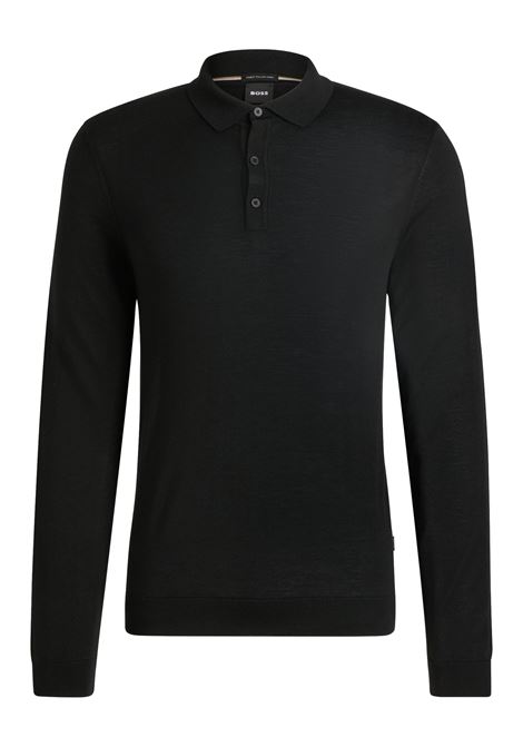 Slim fit virgin wool sweater with polo collar BOSS |  | 50476355001