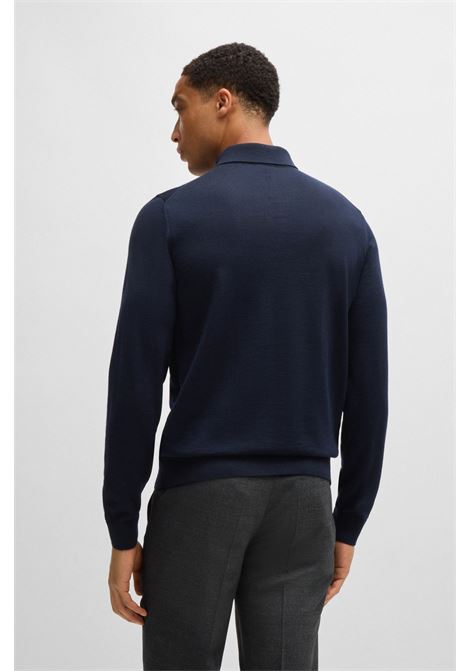 Slim fit virgin wool sweater with polo collar BOSS |  | 50476355404