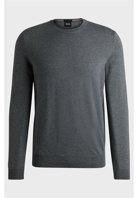 Virgin wool crewneck sweater with embroidered logo BOSS |  | 50476364030