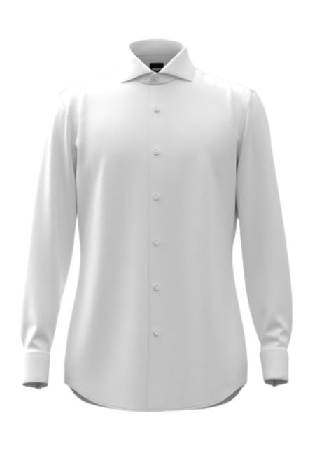 BOSS model hank spread shirt in white coloring BOSS |  | 50480101100