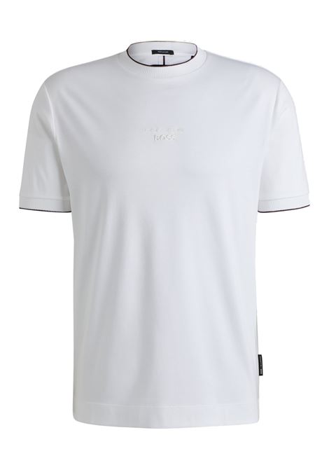 Porsche x BOSS T-shirt in cotone mercerizzato con logo speciale BOSS | Maglieria | 50518631100