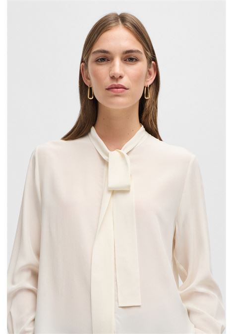 Regular fit silk blouse with bow collar BOSS |  | 50521537118