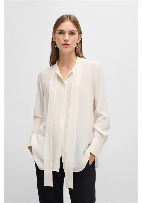 Regular fit silk blouse with bow collar BOSS |  | 50521537118