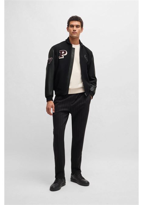 Porsche x BOSS Wool-blend jacket with leather sleeves BOSS |  | 50523088001