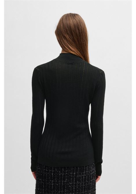 Virgin wool sweater with worked stripes BOSS |  | 50523736001