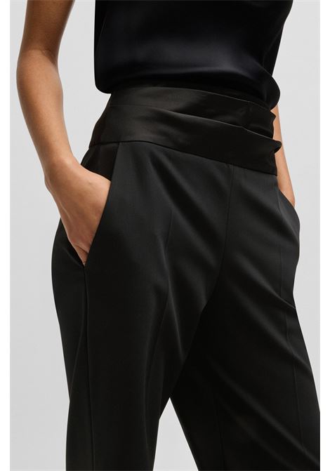 Formal regular fit pants with tone-on-tone waistband BOSS |  | 50524036001