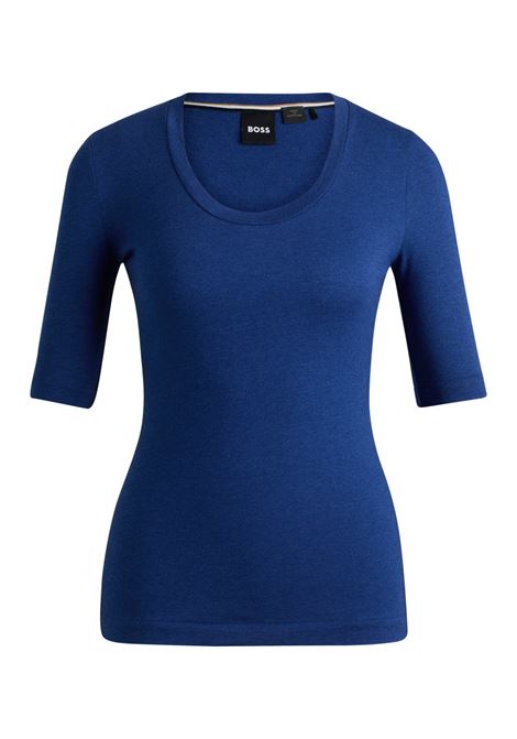 Round neck sweater in wool and cotton. BOSS |  | 50524491497