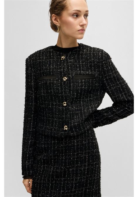 Shimmer effect tweed collarless jacket BOSS |  | 50524684001