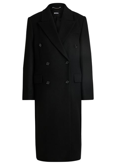 Cappotto lungo in twill con chiusura doppiopetto BOSS | Cappotti | 50524975001