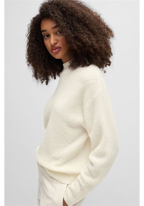 BOSS - Sweater with funnel neck and ribbed knitting BOSS |  | 50526487118