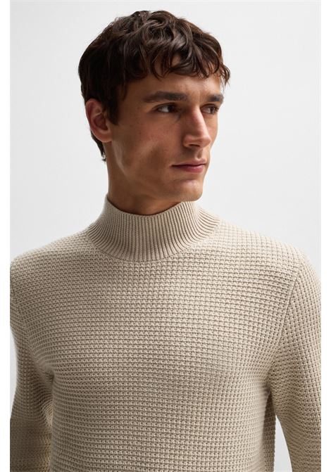 Cotton and virgin wool turn down collar sweater BOSS |  | 50526833275