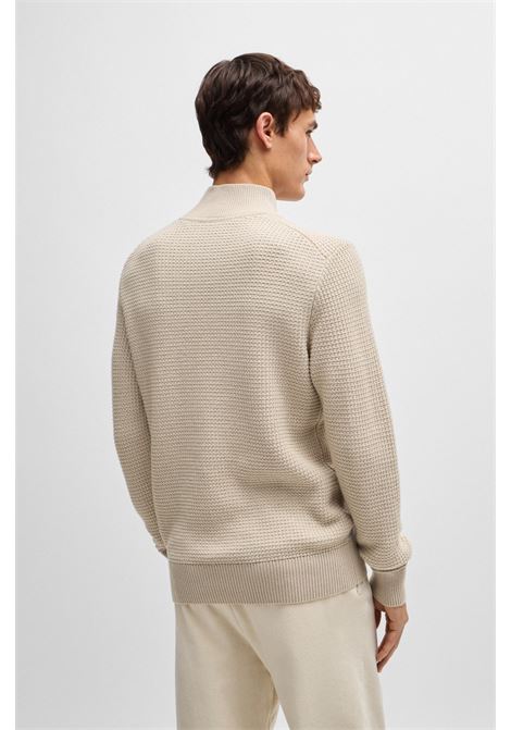 Cotton and virgin wool turn down collar sweater BOSS |  | 50526833275