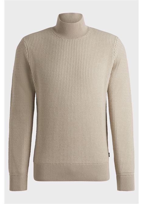 Cotton and virgin wool turn down collar sweater BOSS |  | 50526833275