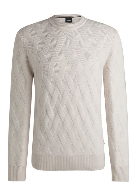 Maglione regular fit in lana vergine con lavorazione a maglia BOSS | Maglieria | 50526895131