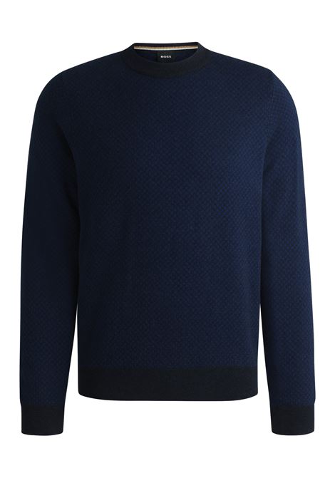 Maglione regular fit in lana vergine e cotone BOSS | Maglieria | 50526989404