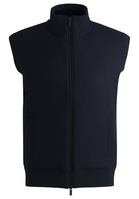 Gilet regular fit con parte anteriore in flanella spazzolata BOSS | Maglieria | 50527647404