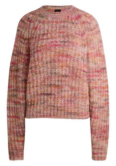 Maglione relaxed fit in misto alpaca con filati multicolore BOSS | Maglieria | 50527837961