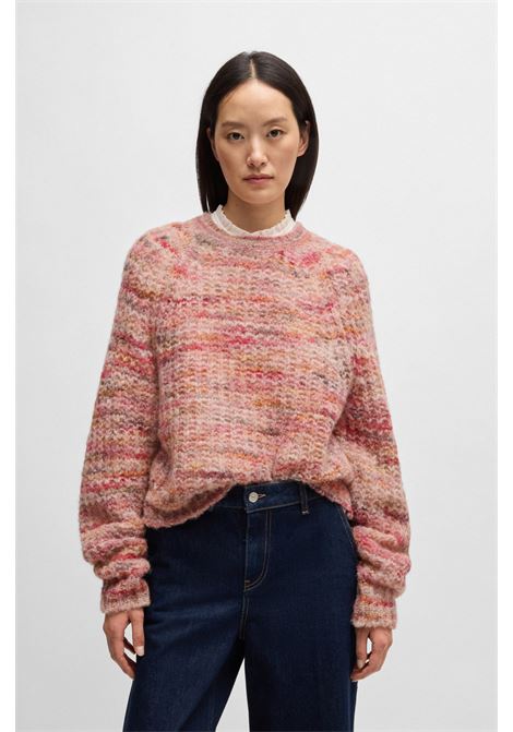 BOSS - Relaxed fit alpaca blend jumper with multicoloured yarns BOSS |  | 50527837961