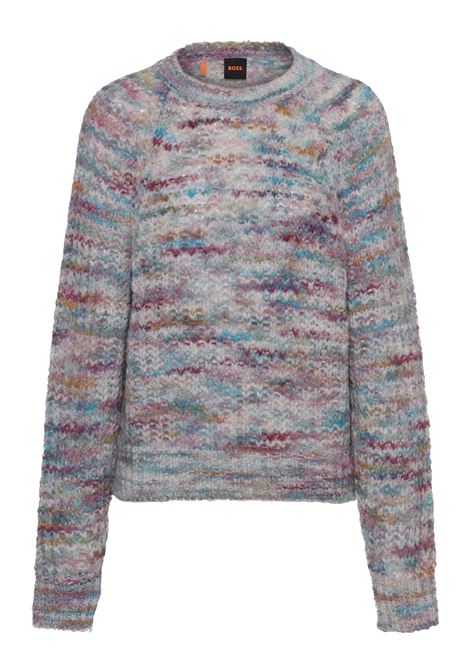 Maglione relaxed fit in misto alpaca con filati multicolore BOSS | Maglieria | 50527837967