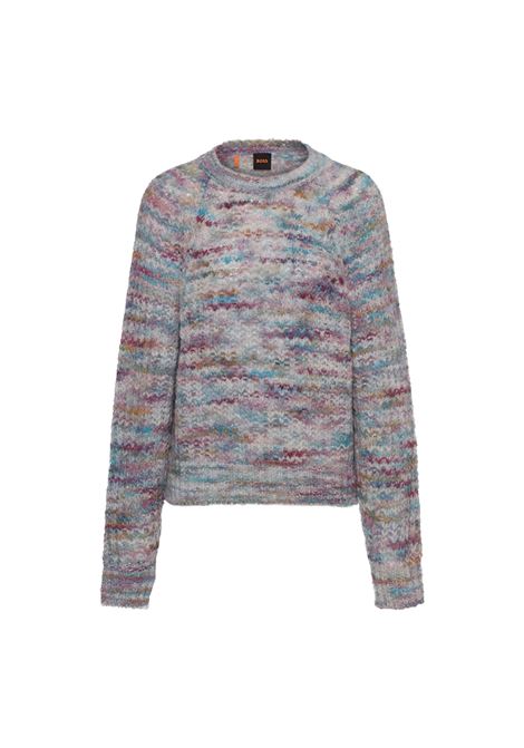 Maglione relaxed fit in misto alpaca con filati multicolore BOSS | Maglieria | 50527837967