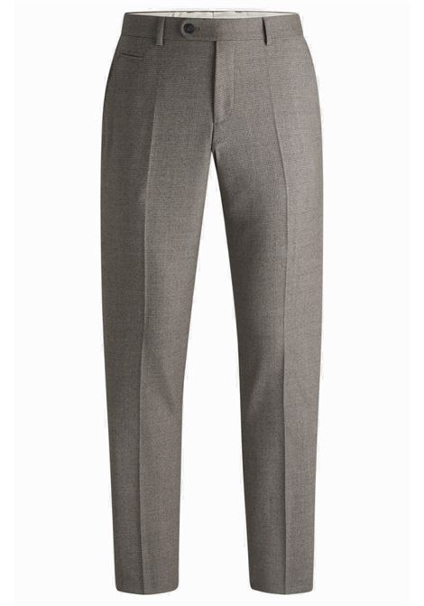 Pantaloni slim fit in lana elasticizzata con micromotivo BOSS | Pantaloni | 50527969131