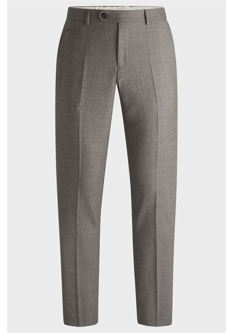 Pantaloni slim fit in lana elasticizzata con micromotivo BOSS | Pantaloni | 50527969131